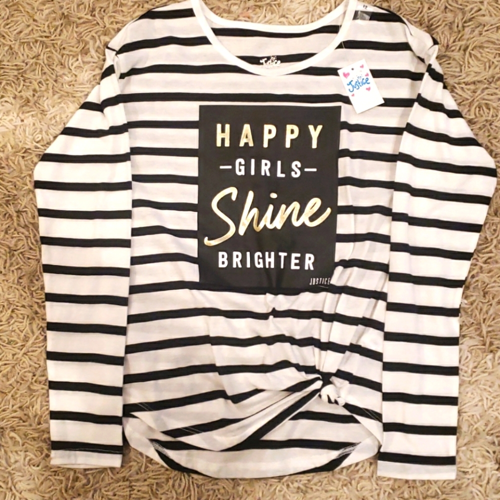 Justice girls long sleeve Tee